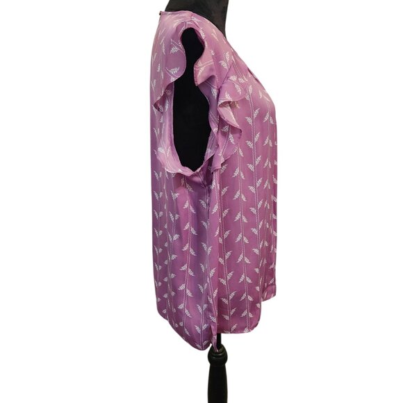 NWT Liz Claiborne Orchid Leaves Blouse Size XL - Picture 5 of 5